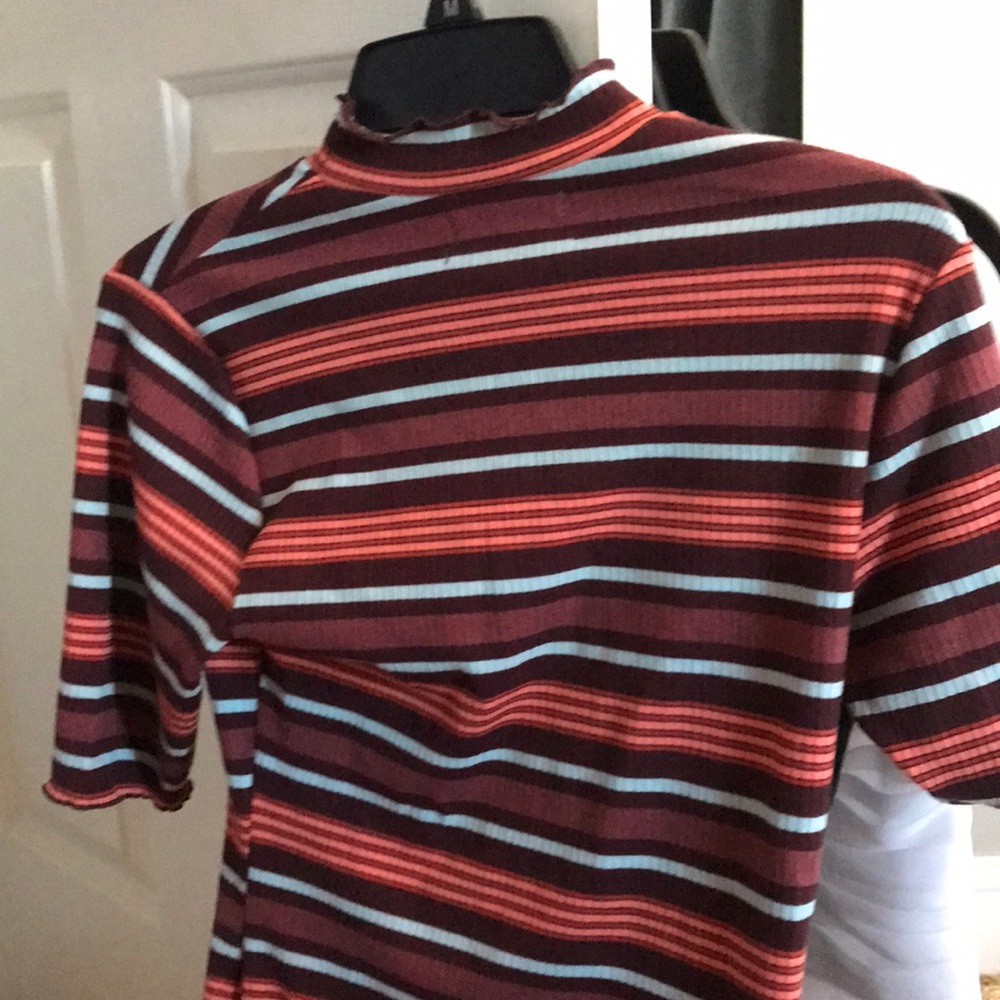 urban outfitters turtle neck striped dress